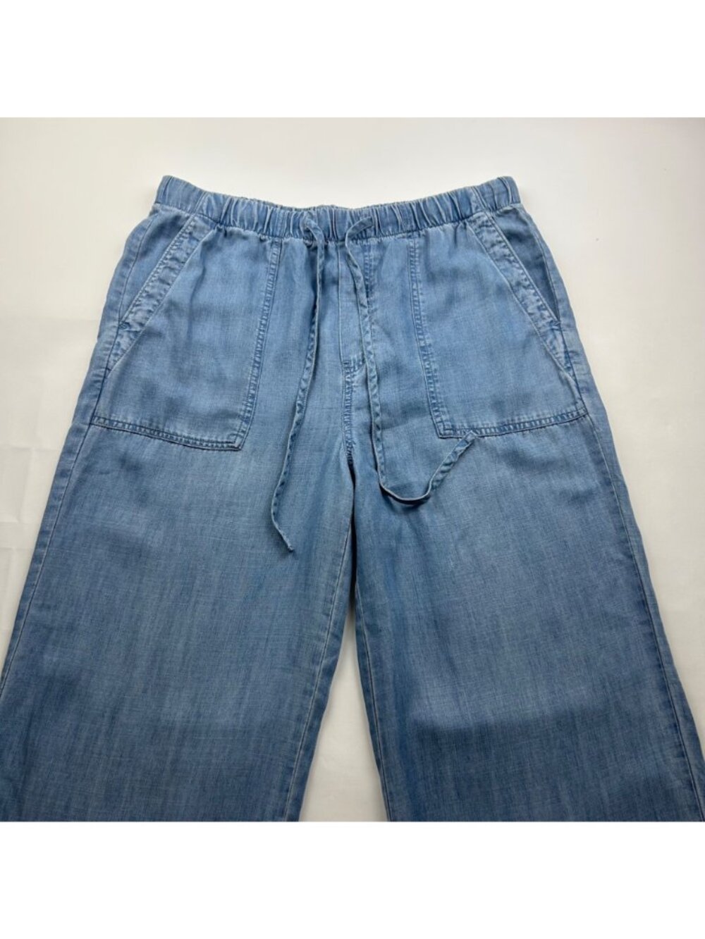 Bella Dahl Blue Chambray Wide Leg Pants M - Picture 2 of 6